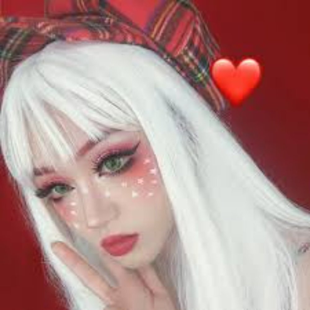 Platinum White Full Wigs With Bangs